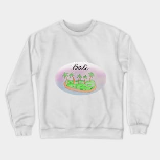 Bali Island travel, beach, sea and palm trees. Holidays and rest, summer and relaxation Crewneck Sweatshirt